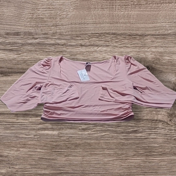 NWT WOMEN'S WINDSOR CROP TOP DRESS SHIRT - Picture 1 of 6